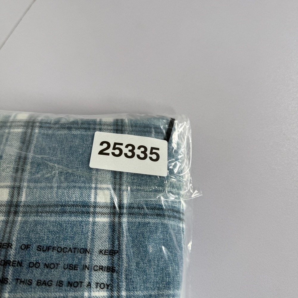 Untuckit Shirt Mens XL Blue Relaxed Fit Flannel Button Up Salentino Plaid - Picture 9 of 9
